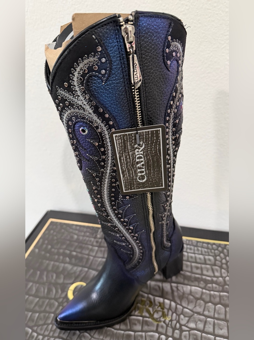 NIB CUADRA Women Leather High Boots size 7 - Picture 7 of 9